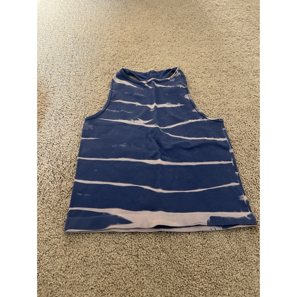 Free People Intimately FP Racerback Blue‎ Tie Dye Seamless Tank Top, M/L